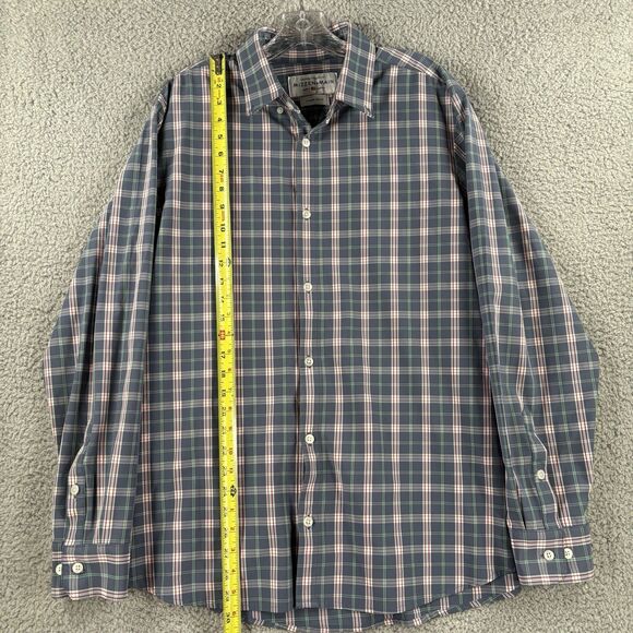 Mizzen+Main Leeward Shirt Extra Large XL Trim Fit Performance Plaid Button Up - Picture 3 of 7